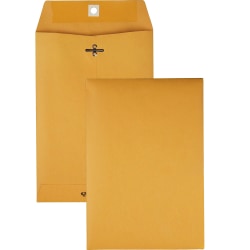Quality Park Clasp Envelope Clasp (6 1/2" x 9 1/2"), 28 lb,Gummed Kraft, Box Of 100