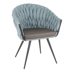 LumiSource Braided Matisse Chair, Black/Gray/Blue