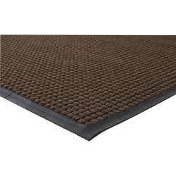 Genuine Joe Waterguard Indoor/Outdoor Floor Mat, 3' x 5', Brown