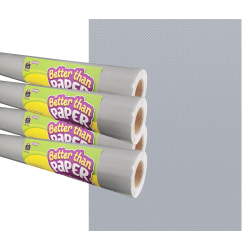 Teacher Created Resources® Better Than Paper® Bulletin Board Paper Rolls, 4' x 12', Gray, Pack Of 4 Rolls