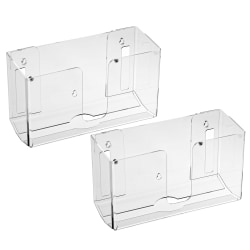 Alpine Wall Acrylic Paper Towel Dispensers, Clear, Pack Of 2 Dispensers