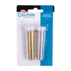 Creative Glitter Shaker Set, Silver/Gold, Total Qty 1