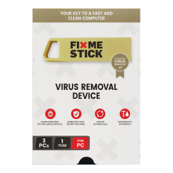 FixMeStick® Virus Removal, For 3 Devices, 1-Year Subscription, USB Flash Drive