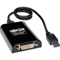 Tripp Lite USB 3.0 to VGA DVI Adapter SuperSpeed 512MB SDRAM 2048x1152 1080p - 512MB SDRAM - 2048x1152,1080P"