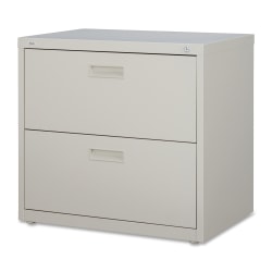 Lorell® 30"W Lateral 2-Drawer File Cabinet, Metal, Putty