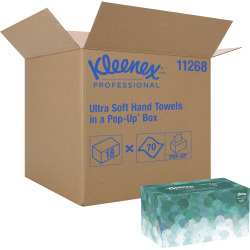 Kleenex® Ultra-Soft 1-Ply Paper Towels In Pop-Up Box, 70 Paper Sheets Per Pack, Case Of 18 Packs