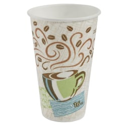 Dixie PerfecTouch Coffee Haze Hot Cups - 50 - 16 fl oz - 1000 / Carton - Multi - Paper - Coffee, Hot Drink