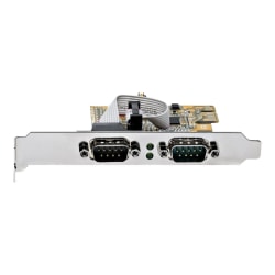StarTech.com 2-Port PCI Express Serial Card, Dual Port PCIe to RS232 (DB9) Serial Card, 16C1050 UART, COM Retention, Windows & Linux