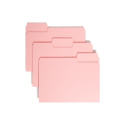 Smead® Color File Folders, Letter Size, 1/3 Cut, Pink, Box Of 100