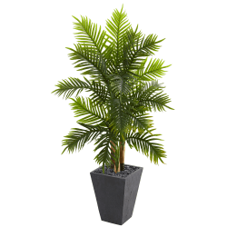 Nearly Natural Areca Palm 66"H Artificial Real Touch Tree With Planter, 66"H x 32"W x 21"D, Green