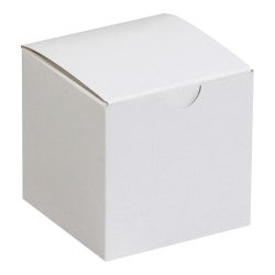 Office Depot® Brand Gift Boxes, 3"L x 3"W x 3"H, 100% Recycled, White, Case Of 100