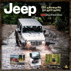 2025 BrownTrout Jeep OFFICIAL Monthly Plastic-Free Square Wall Calendar, 12" x 12", Cars and Trucks, January to December 2025, 9781975479794