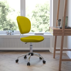 Flash Furniture Mesh Mid-Back Swivel Task Chair, Yellow/Silver