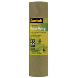 Scotch® 30% Recycled Paper Wrap, 12" x 55', Green