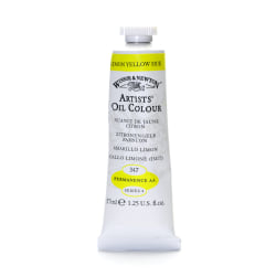 Winsor & Newton Artists' Oil Colors, 37 mL, Lemon Yellow Hue, 347