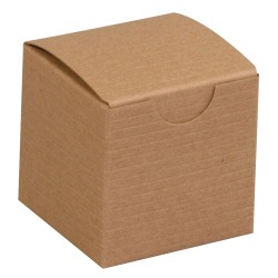 Partners Brand Gift Boxes, 2"L x 2"W x 2"H, 100% Recycled, Kraft, Case Of 200