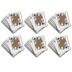 Learning Advantage® Standard Playing Cards, 3-1/2" x 2-1/2", 52 Cards Per Deck, Pack Of 6 Decks