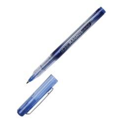 SKILCRAFT® AbilityOne Free Ink Rollerball Pens, Medium Point, 0.7 mm, Silver Barrel, Blue Ink, Pack Of 12 Pens