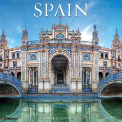 2026 Willow Creek Press Scenic Monthly Wall Calendar, 12" x 12", Spain, January To December, 56158