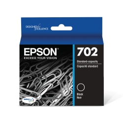 Epson® 702 DuraBrite® Ultra Black Ink Cartridge, T702120-S