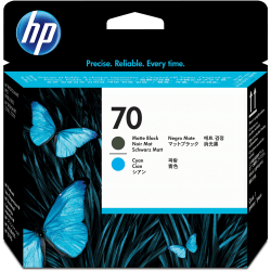 HP 70 (C9404A) Black and Cyan Inkjet Cartridge
