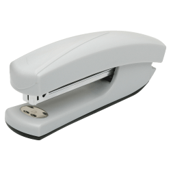 SKILCRAFT® Light-Duty Standard Full-Strip Ergonomic Desktop Stapler, Light Gray