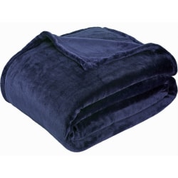 Sedona House® Premium Microfiber Velvet Plush Flannel Throw Blanket, 60" x 80" Twin, Blue