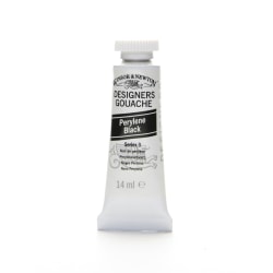 Winsor & Newton Designers' Gouache, 14 mL, Perylene Black, 505