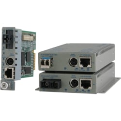 Omnitron Systems 10/100/1000BASE-T UTP to 1000BASE-X Media Converter and Network Interface Device - 1 x Network (RJ-45) - 1 x LC Ports - DuplexLC Port - Management Port - 10/100/1000Base-T, 1000Base-X - 1804.46 ft - Desktop, Wall Mountable, Rail-mountable