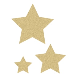 Teacher Created Resources Gold Glitz Stars Accents, Assorted Sizes, Gold, Pack Of 30 Stars