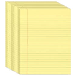 Office Depot® Brand Glue-Top Legal Pads, 8 1/2" x 11", Legal Ruled, 50 Sheets, Canary, Pack Of 12 Pads