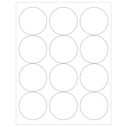 Tape Logic® Inkjet/Laser Labels, LL146, Round, 2 1/2", White, Case Of 1,200
