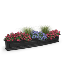 Mayne Nantucket Window Box Planter, 6', Black