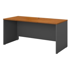 Bush Business Furniture Components 60"W Credenza Computer Desk, Natural Cherry/Graphite Gray, Standard Delivery