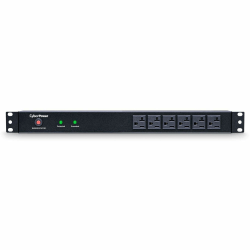 CyberPower RKBS20ST6F12R Rackbar 18 - Outlet Surge Protector with 1800 J Surge Suppression, Black