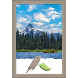 Amanti Art Curve Graywash Wood Picture Frame, 23" x 33", Matted For 20" x 30"