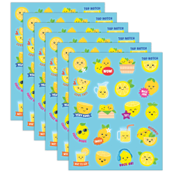 Teacher Created Resources Smelly Stickers, Lemon, 120 Per Pack, Set Of 6 Packs