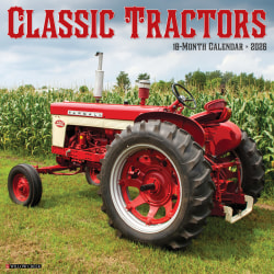 2026 Willow Creek Press Art & Design Monthly Wall Calendar, 12" x 12", Classic Tractors, January To December, 50774