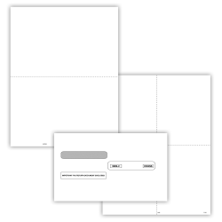 ComplyRight® W-2 Tax Forms Set, Blank, 2-Up/4-Up, Laser, 8-1/2" x 11", Pack Of 50 Forms And Envelopes