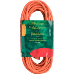 Compucessory Heavy-duty Indoor/Outdoor Extsn Cord - 16 Gauge - 125 V DC / 13 A - Orange - 50 ft Cord Length - 1