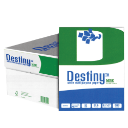 Destiny™ Multi-Use Printer & Copy Paper, White, Letter (8.5" x 11"), 5000 Sheets Per Case, 20 Lb, 92 Brightness, Case Of 10 Reams