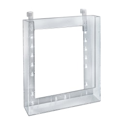 Azar Displays Styrene Letter-Size Brochure Holders, Hanging, 11 1/4"H x 9 1/8"W x 1 1/4"D, Clear, Pack Of 10