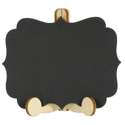 Amscan Mini Chalkboard Easels, 3"H x 3-1/2"W, Black, 6 Easels Per Pack, Set Of 2 Packs