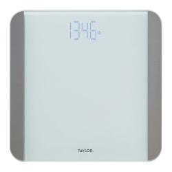 Taylor Precision Products Digital Motion Sensor Bathroom Scale, 440 Lb Capacity, White