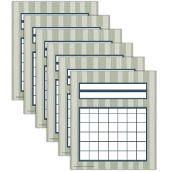 Teacher Created Resources Incentive Charts, 5-1/4" x 6", Classroom Cottage, All Ages, 36 Charts Per Pack, Bundle Of 6 Packs