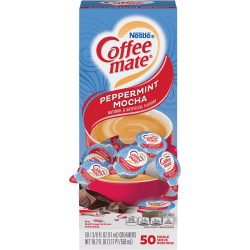 Nestlé® Coffee-mate® Liquid Creamer, Peppermint Mocha Flavor, 0.38 Oz Single Serve x 50