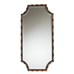 Baxton Studio Lieven Rectangular Accent Wall Mirror, 48"H x 24"W x 1/4"D, Light Brown