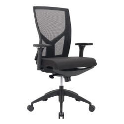 WorkPro® Oceanic Mesh/Fabric Ergonomic High-Back Executive Office Chair, Black, BIFMA Compliant