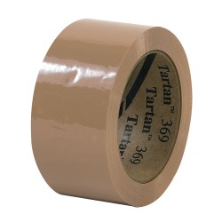 3M® Tartan 369 Carton Sealing Tape, 2" x 110 Yd., Tan, Case Of 36