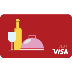 Dining Prepaid Visa, $50.00